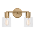 Sayward 2-Light Bath Sconce | Satin Brass Bulb(s) Not Included