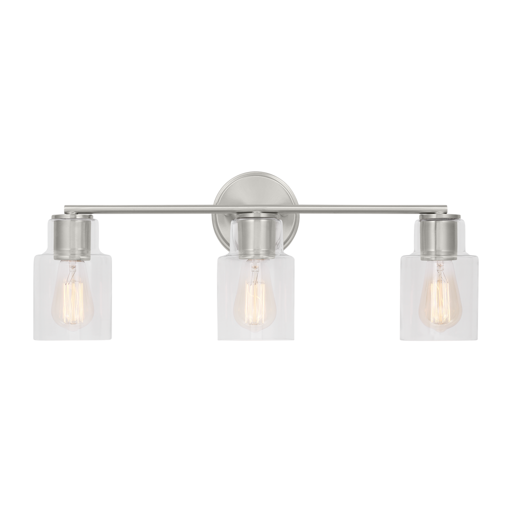 Sayward 3-Light Bath Sconce | Brushed Steel Bulb(s) Not Included