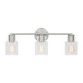 Sayward 3-Light Bath Sconce | Brushed Steel Bulb(s) Not Included