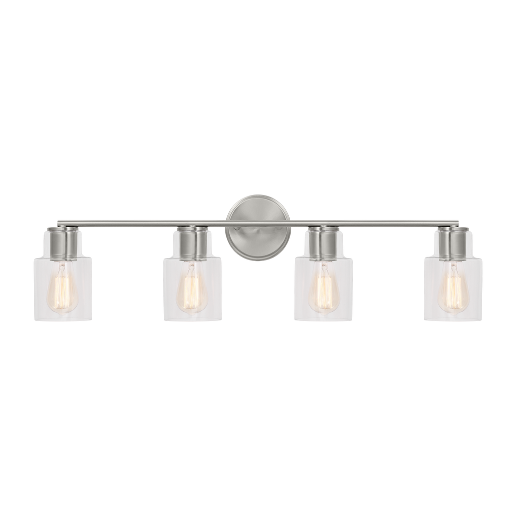 Sayward 4-Light Bath Sconce | Brushed Steel Bulb(s) Not Included