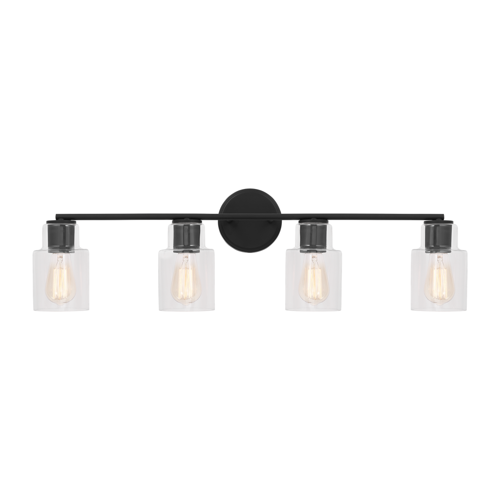 Sayward 4-Light Bath Sconce | Midnight Black Bulb(s) Not Included