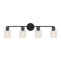 Sayward 4-Light Bath Sconce | Midnight Black Bulb(s) Not Included