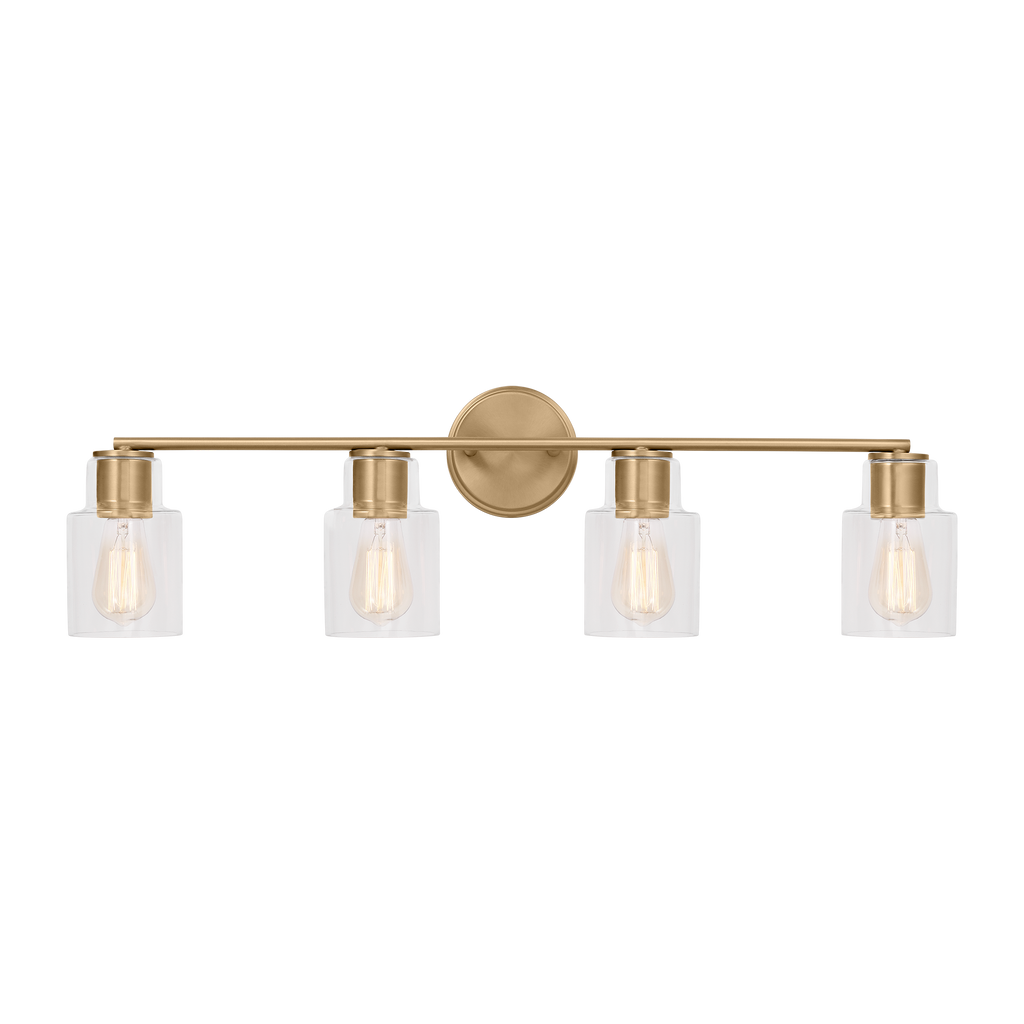 Sayward 4-Light Bath Sconce | Satin Brass Bulb(s) Not Included
