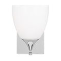 Toffino 1-Light Bath Sconce | Chrome | Milk Glass
