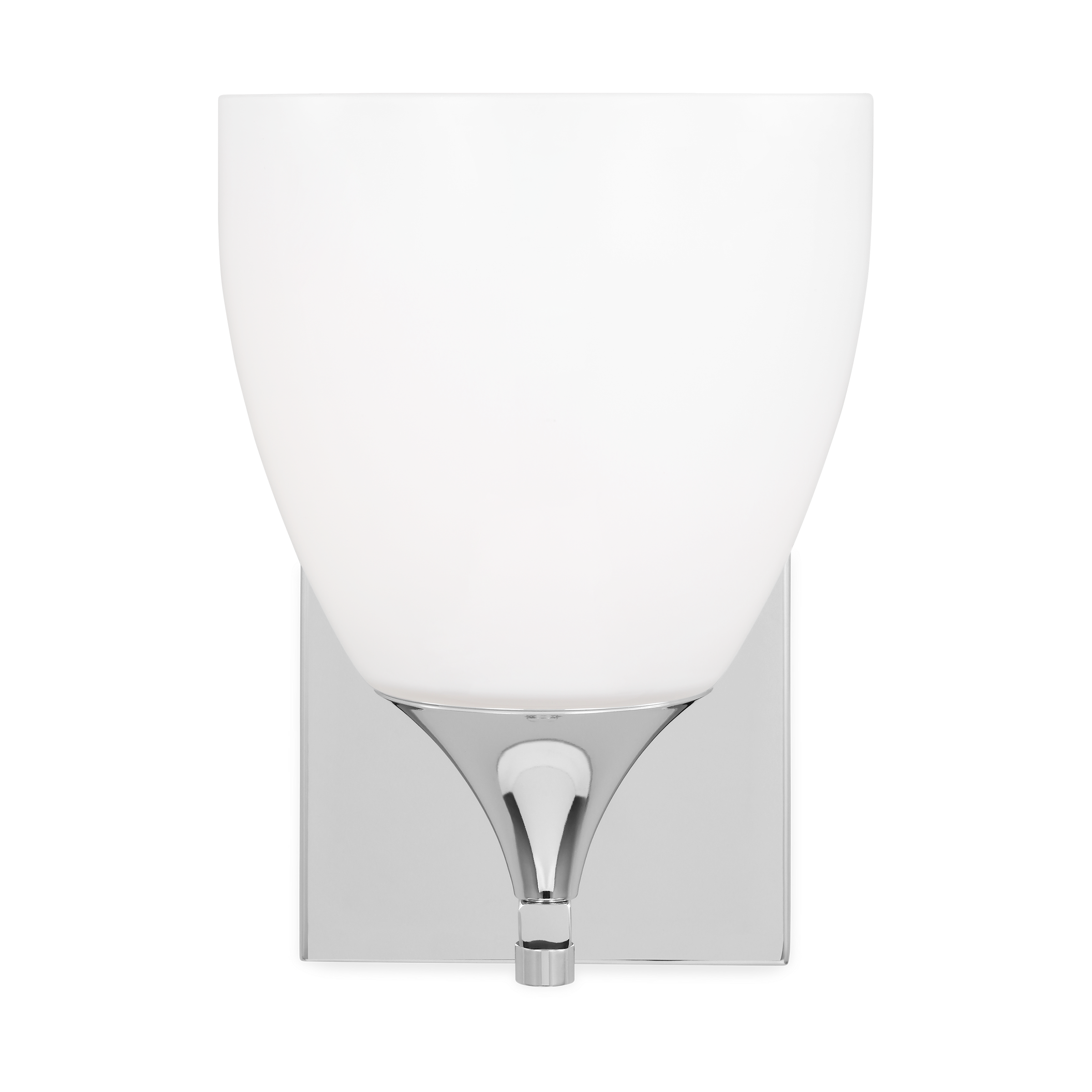 Toffino 1-Light Bath Sconce | Chrome | Milk Glass