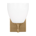 Toffino 1-Light Bath Sconce | Satin Brass | Milk Glass