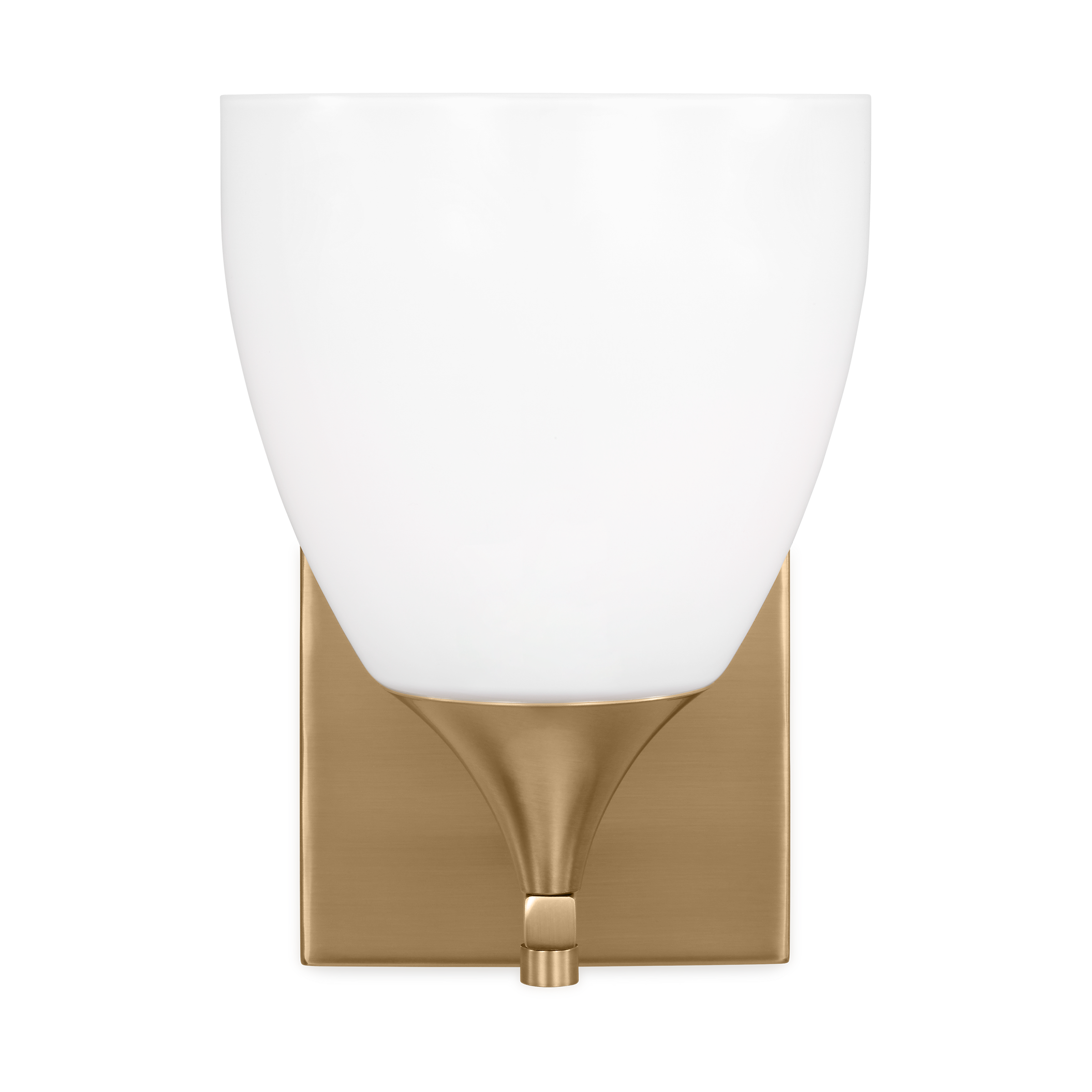 Toffino 1-Light Bath Sconce | Satin Brass | Milk Glass