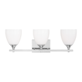 Toffino 3-Light Bath Sconce | Chrome | Milk Glass