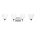 Toffino 4-Light Bath Sconce | Chrome | Milk Glass