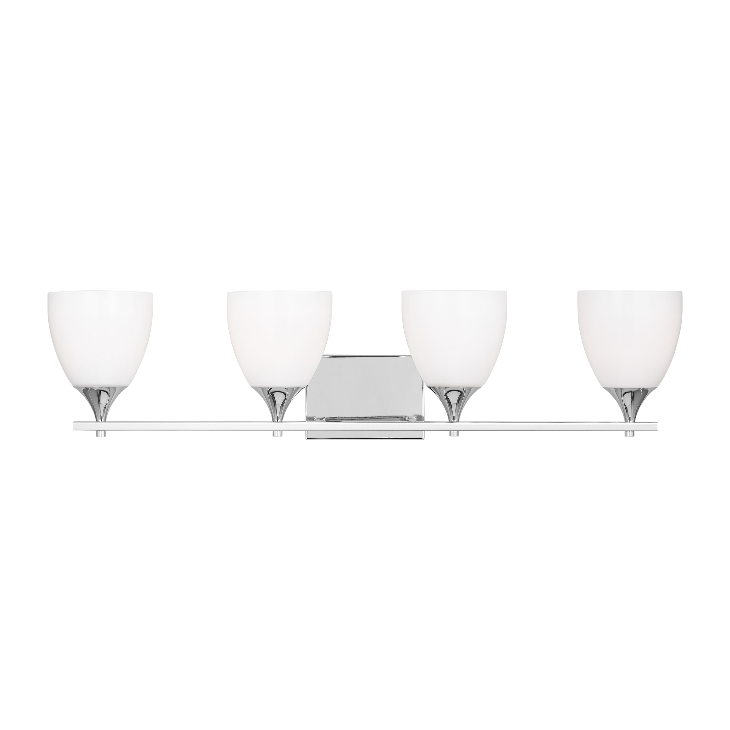 Toffino 4-Light Bath Sconce | Chrome | Milk Glass