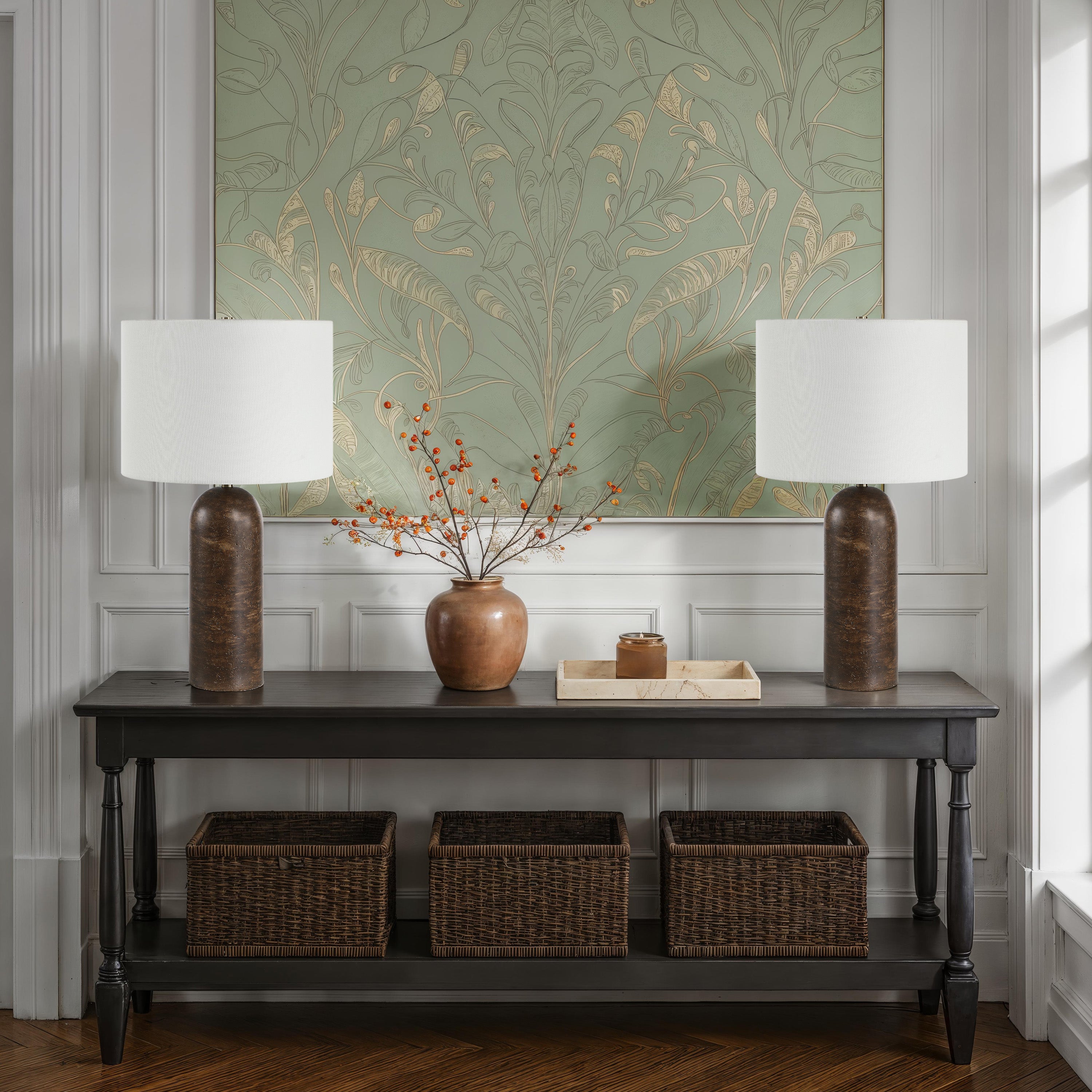Dorato Table Lamp | Brown Travertine