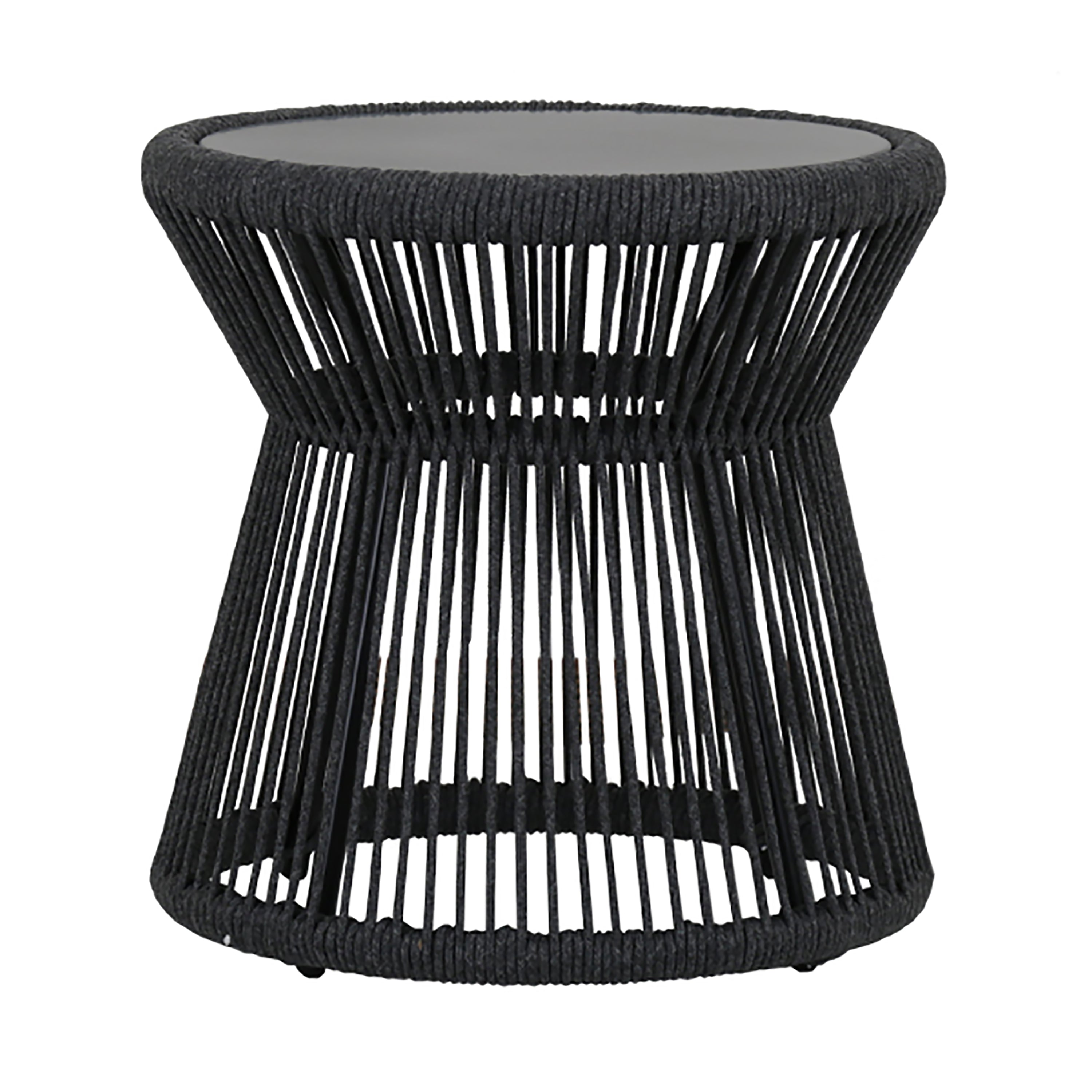 Milano End Table w/ 20" Honed Absolute Granite Insert Top