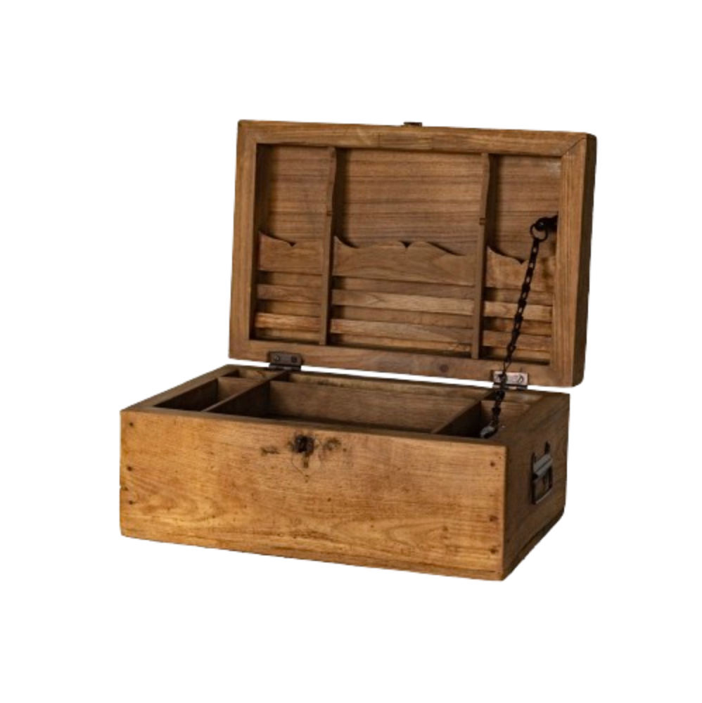 Vintage Bleached Box with Interior Cubby