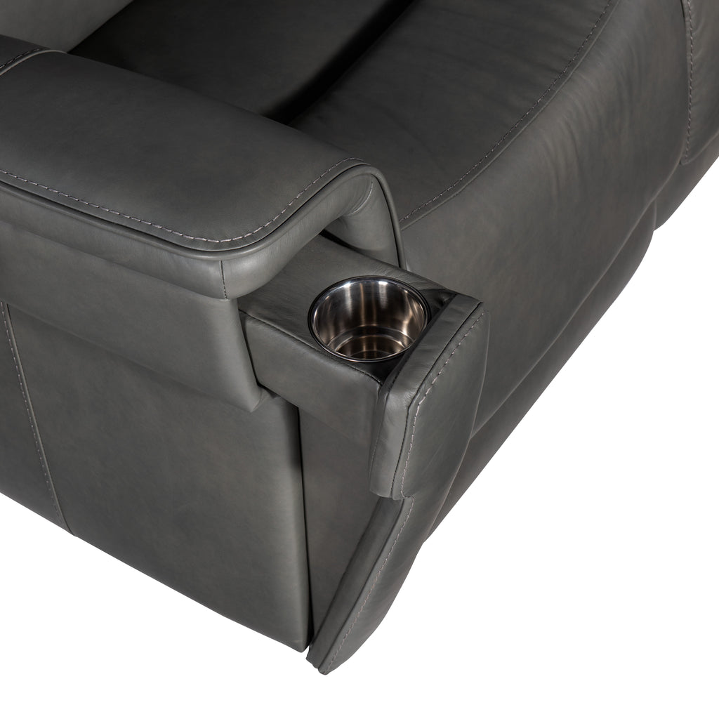 Lyra Zero Gravity Power Loveseat with Power Headrest and Lumbar | Grey