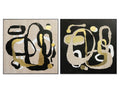 Fun And Whimsy (Set Of 2) - 48" X 48" - Black Floater Frame