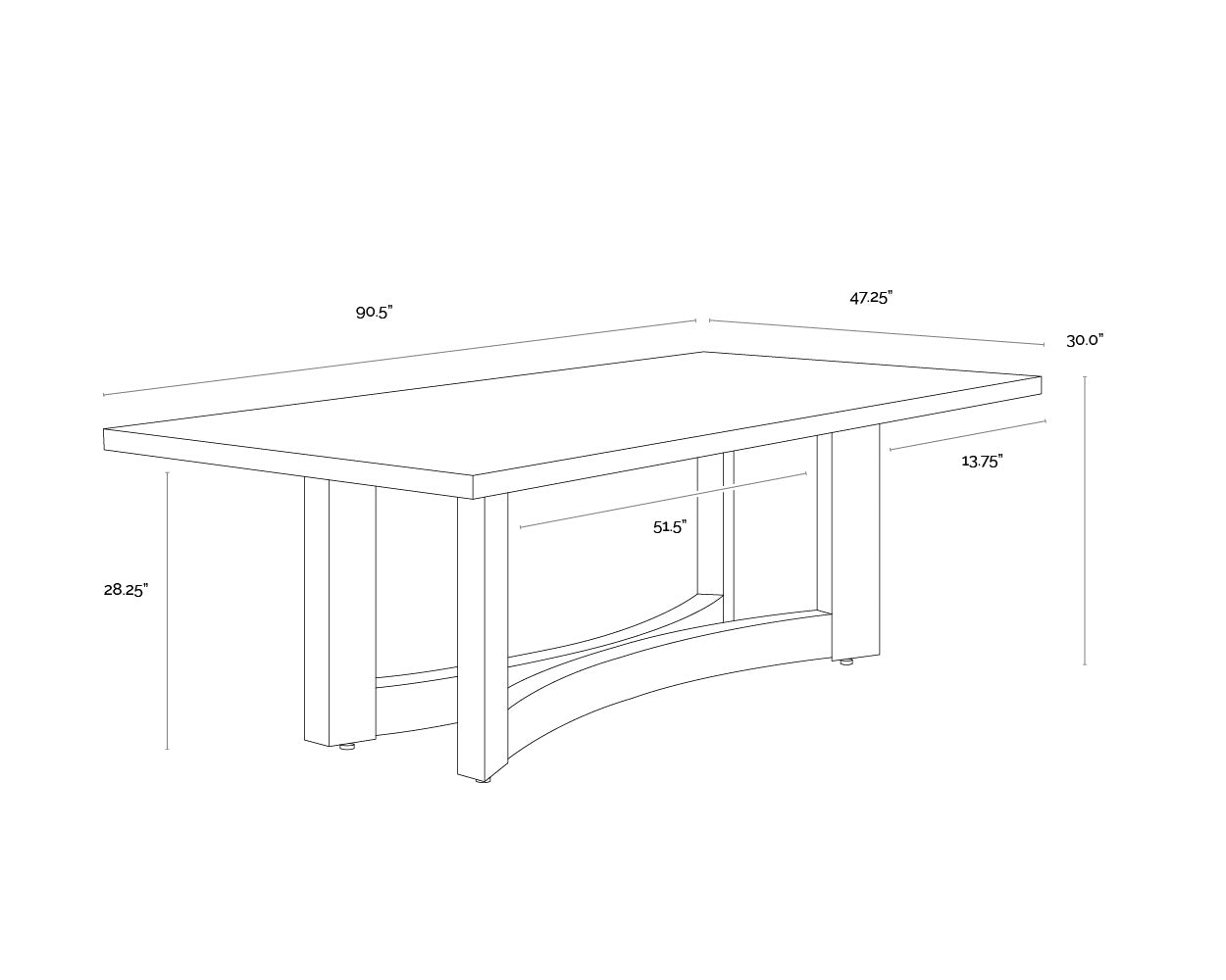 Arezza Dining Table - 90.5"