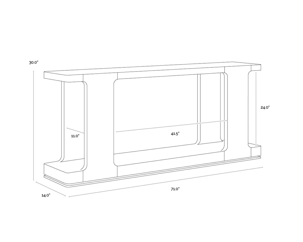 Hercules Console Table - Aged Brown