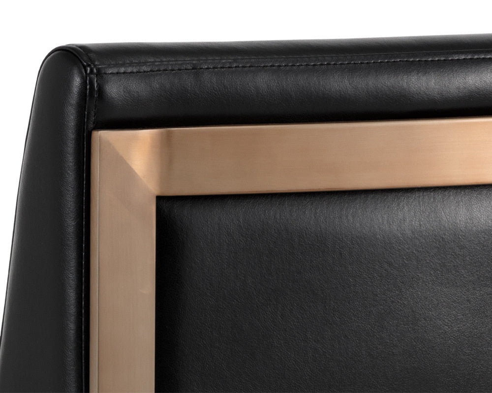 Dean Counter Stool - Antique Brass - Cantina Black