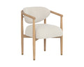 Sigrid Dining Armchair - Light Oak - Monument Oatmeal