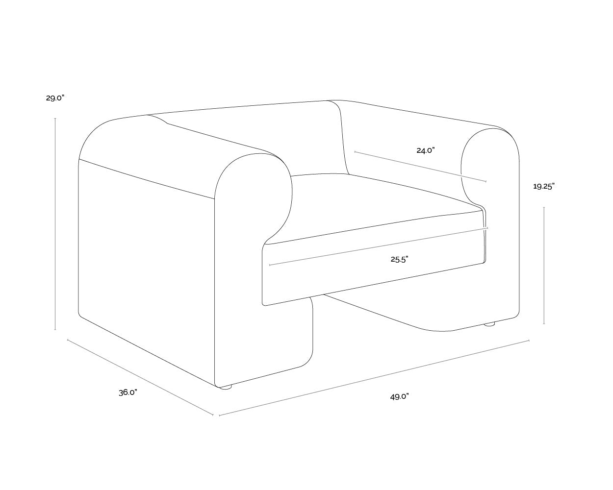 Ionic Armchair - Meg Gold