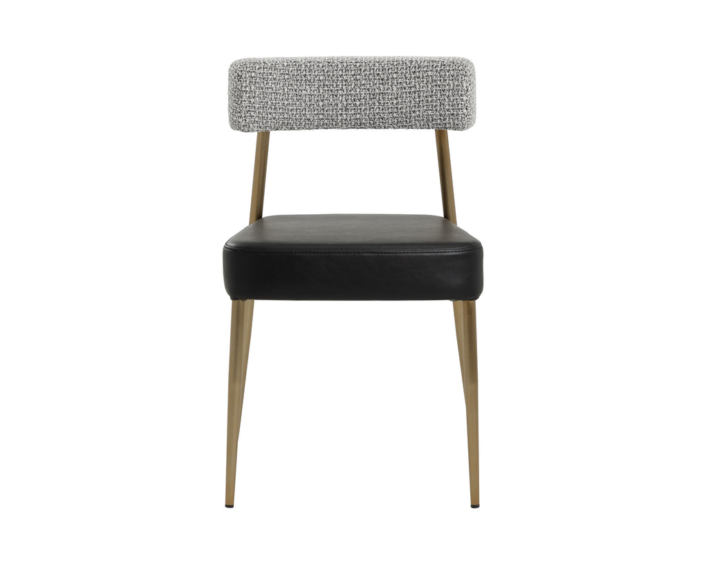 Ashwin Stackable Dining Chair - Bravo Black / Helios Check Black