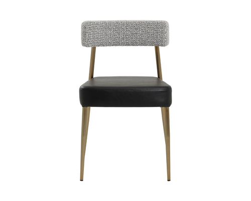 Ashwin Stackable Dining Chair - Bravo Black / Helios Check Black