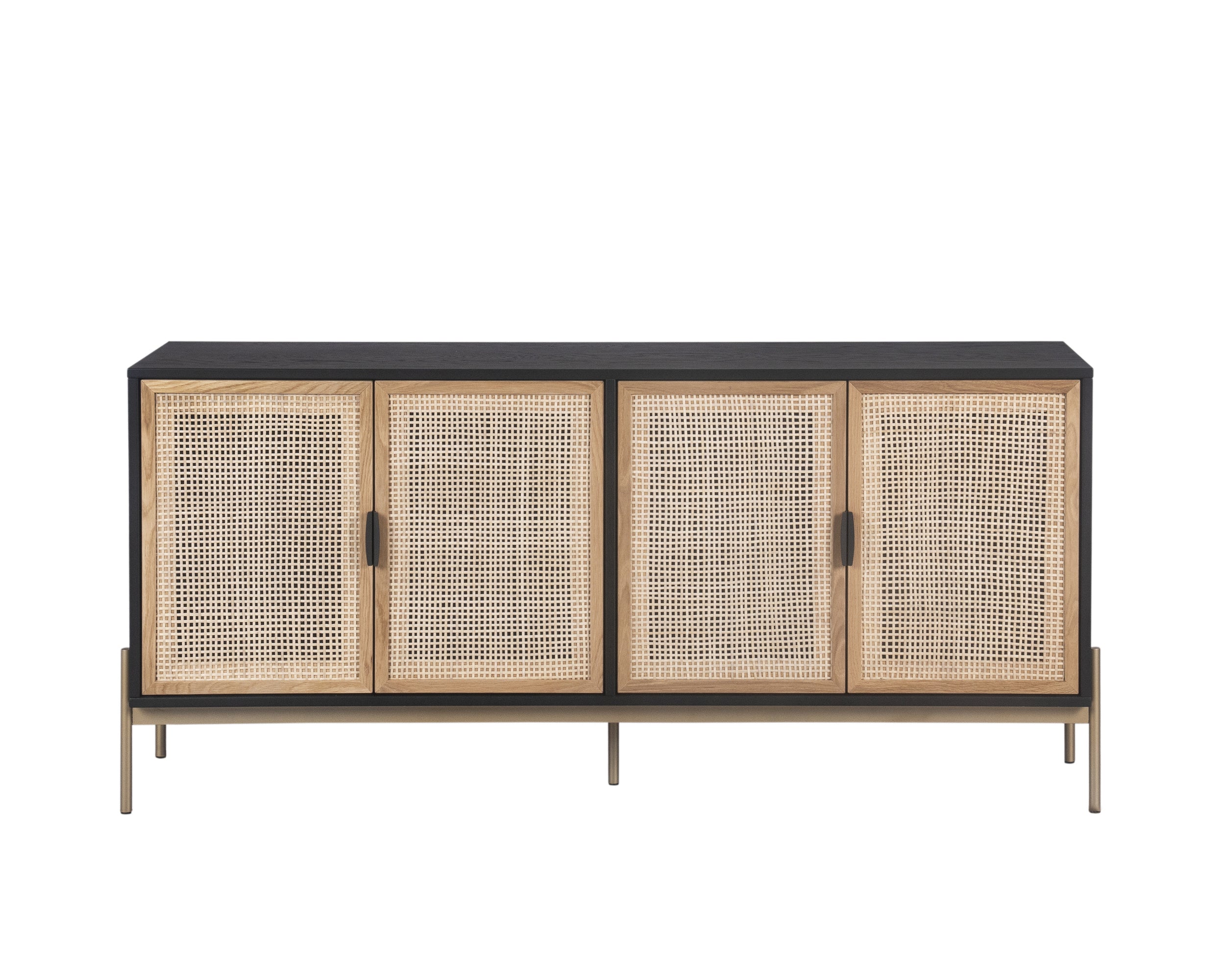 Avida Sideboard - Large - Gold - Black/Natural