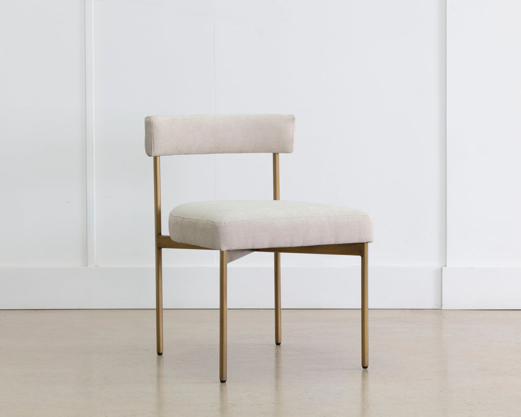 Seneca Dining Chair - Antique Brass - Danny Ivory