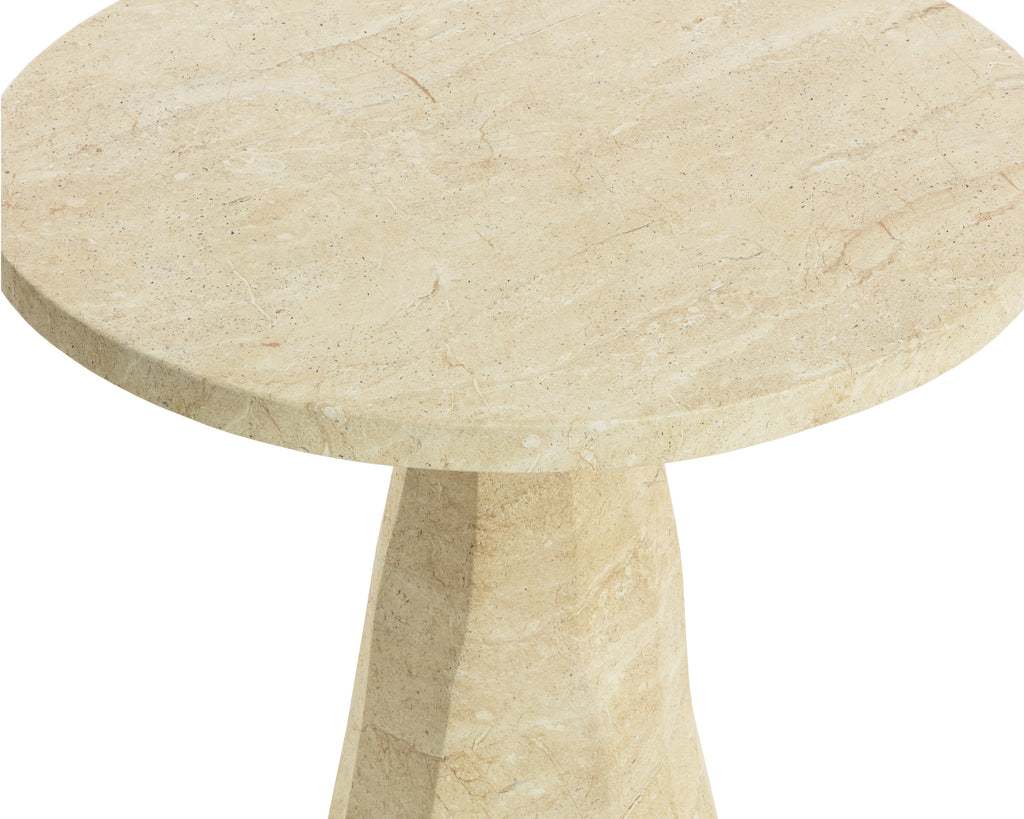 Kliff Bistro Table - Travertine Look - Natural