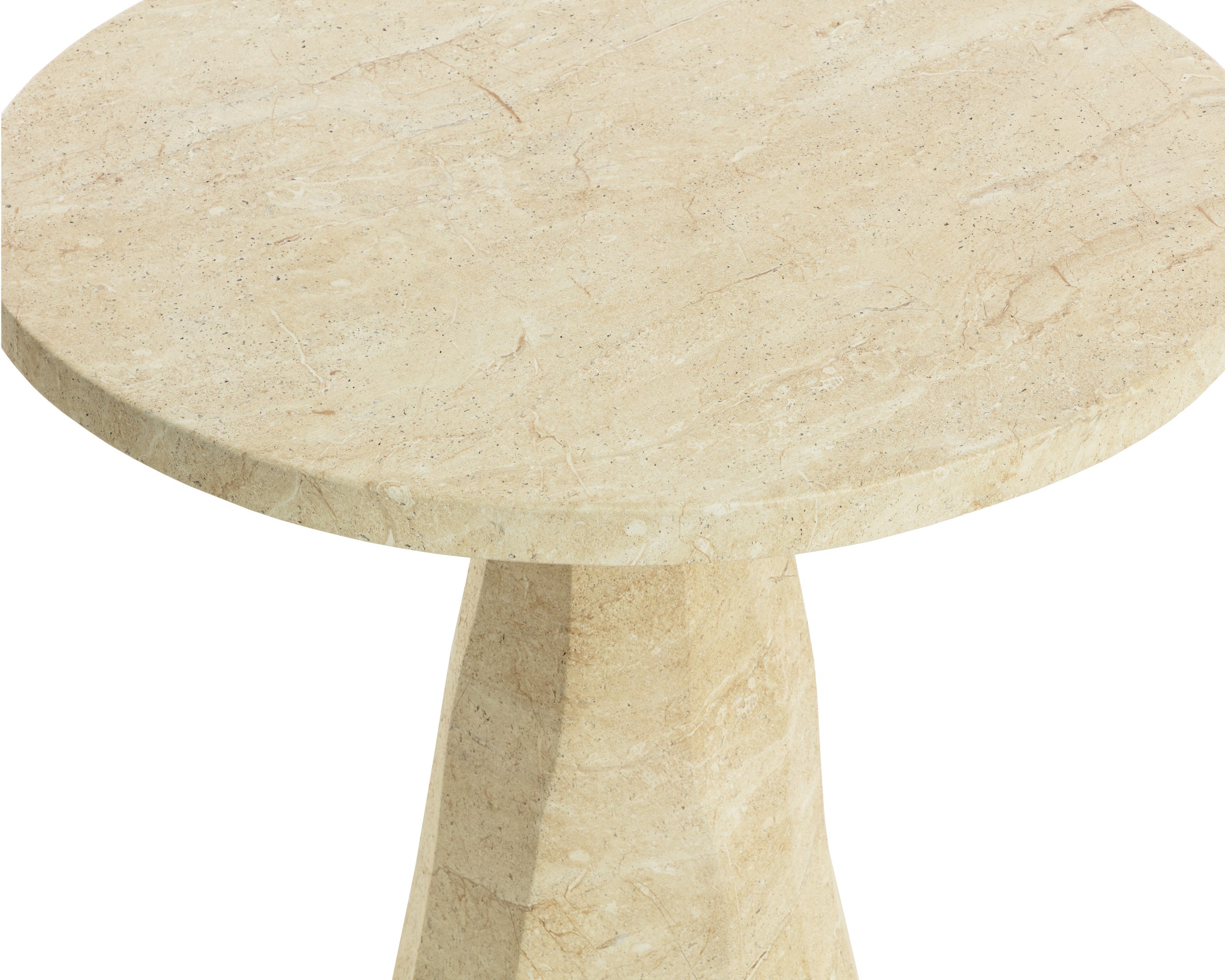 Kliff Bistro Table - Travertine Look - Natural