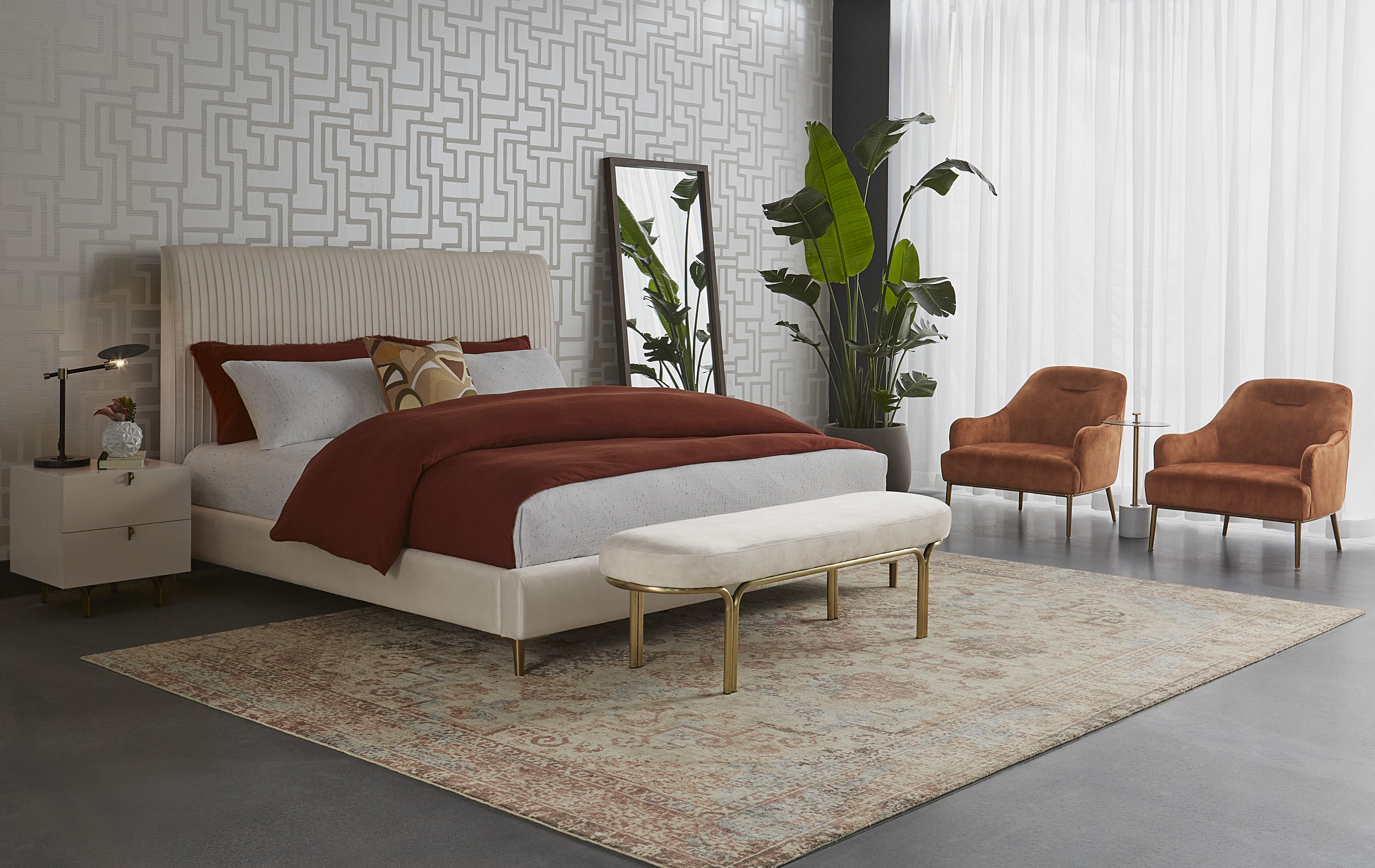 Cameron Lounge Chair - Nono Rust