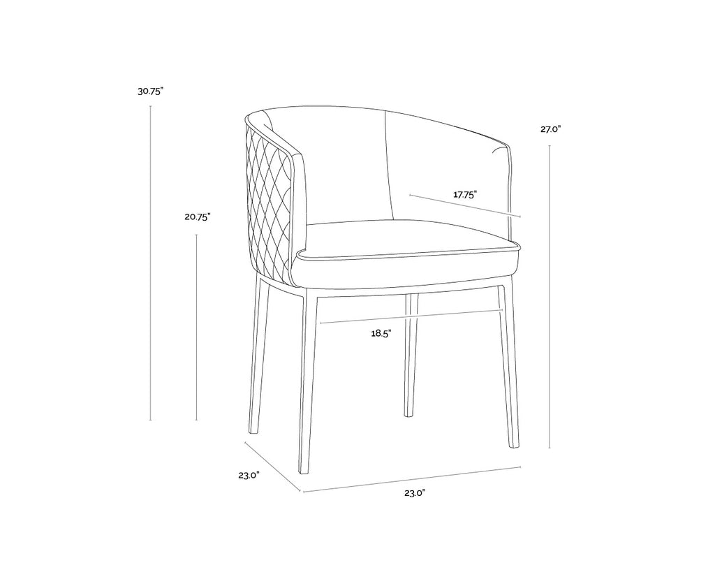 Cornella Dining Armchair - Polo Club Stone