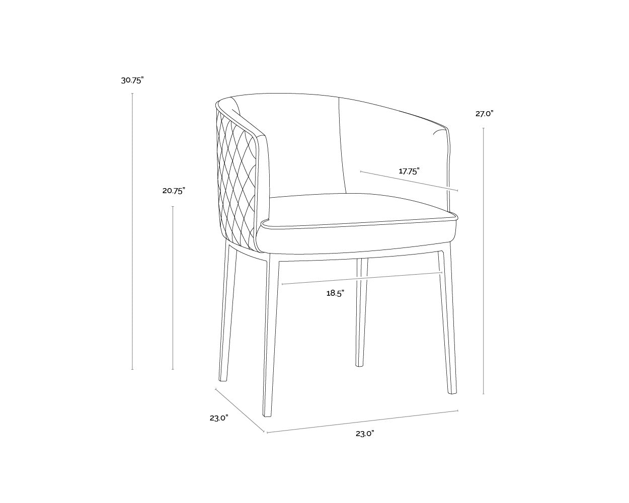 Cornella Dining Armchair - Polo Club Stone