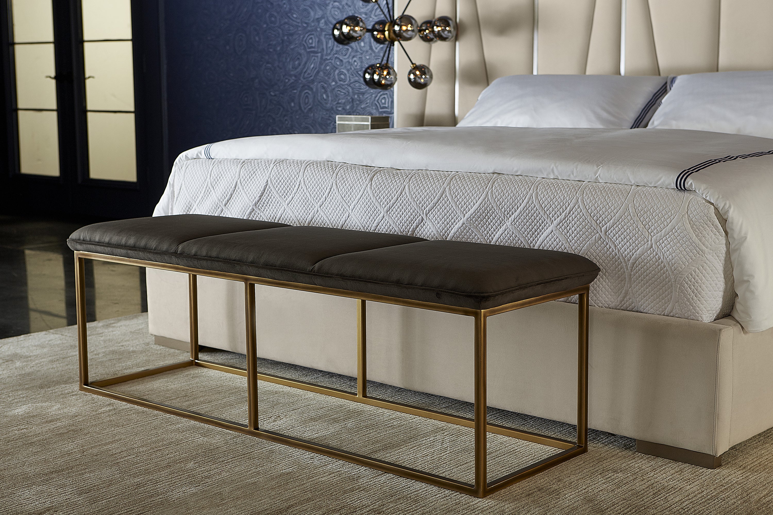 Alley Bench - Rustic Bronze - Piccolo Pebble