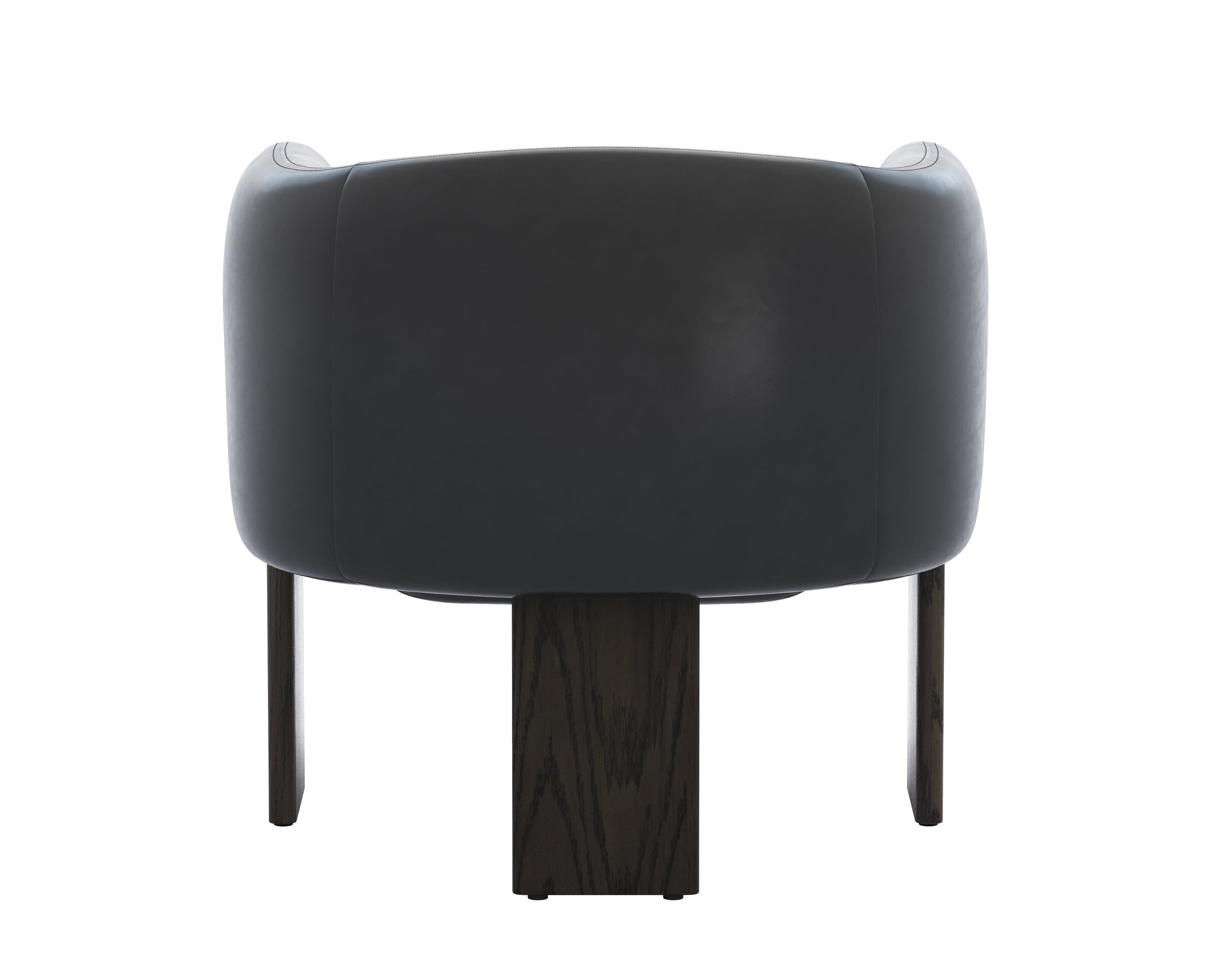 Trine Lounge Chair - Dark Brown - Vintage Black Night Leather