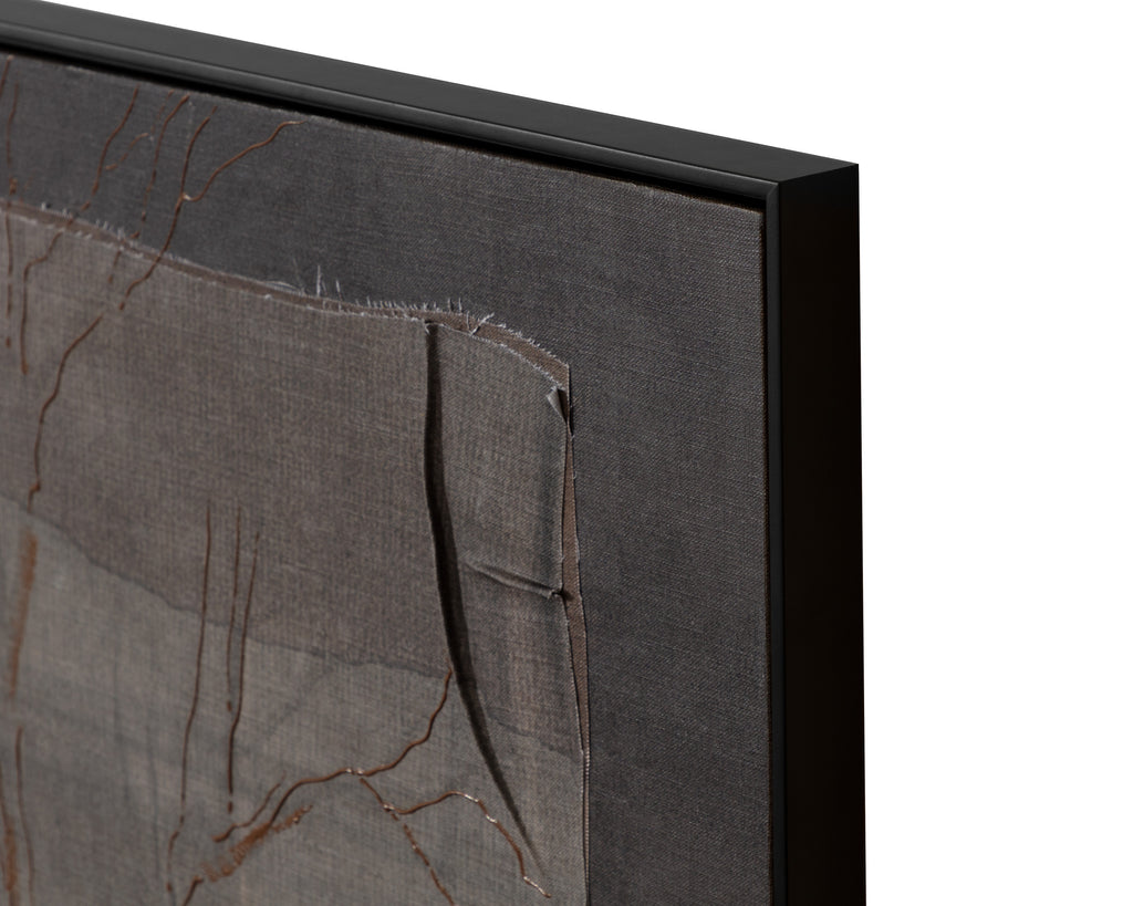 Enchanted Forest - 60" X 40" - Black Floater Frame - Brown