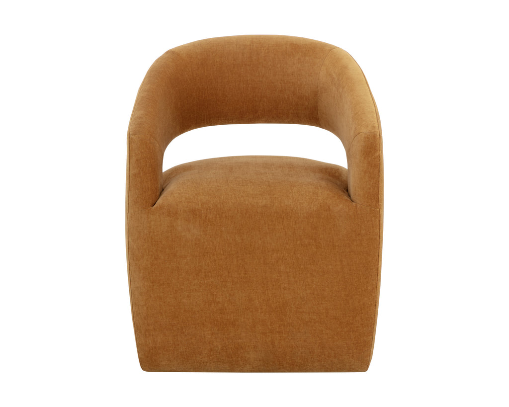 Lloret Wheeled Dining Armchair - Danny Amber