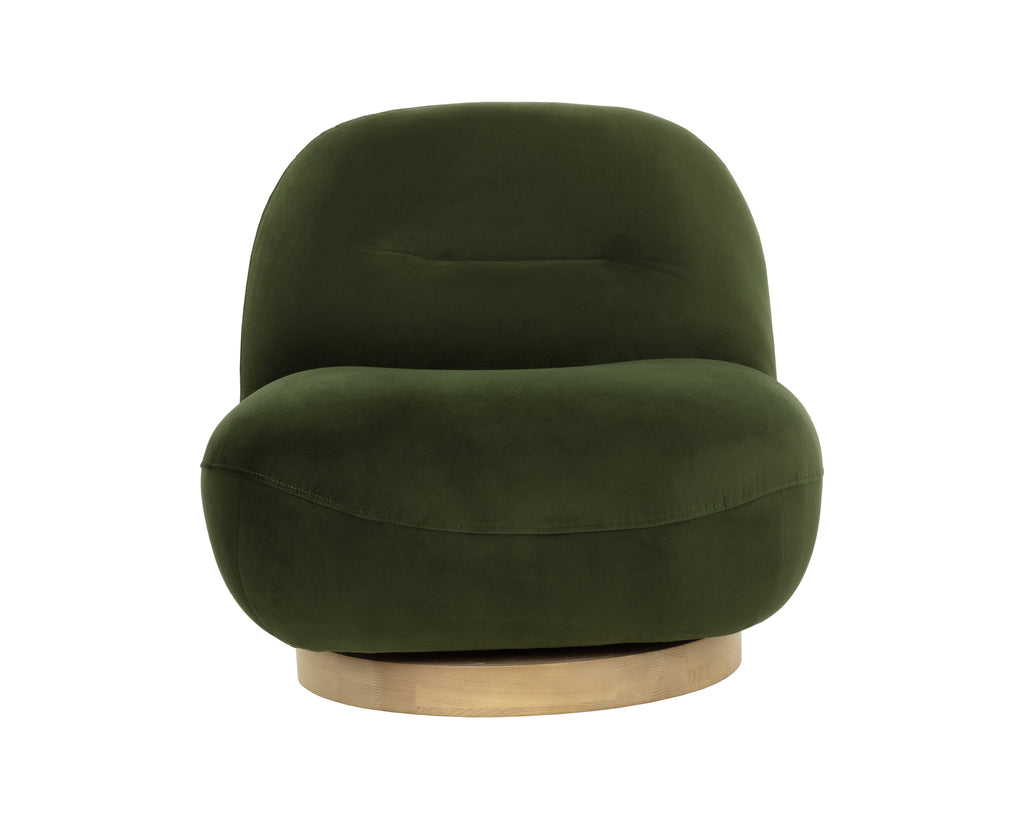 Franze Swivel Lounge Chair - Moss Green