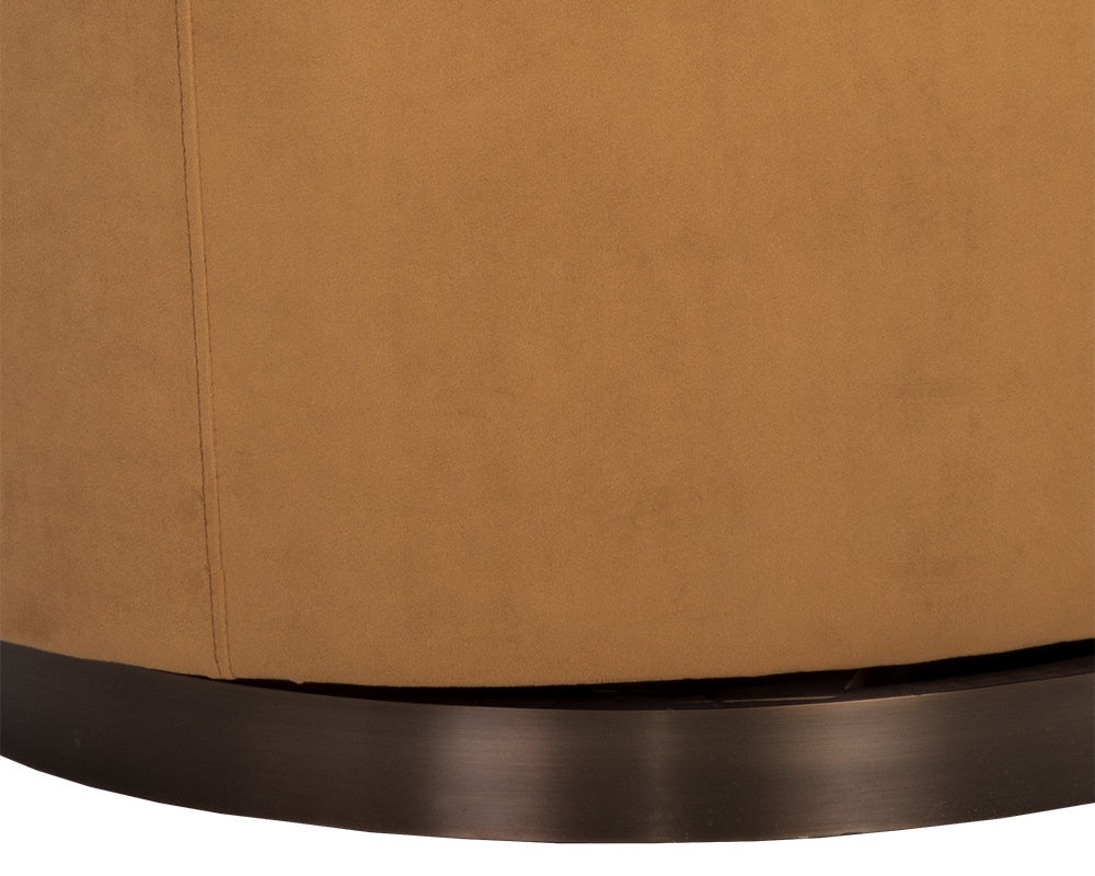 Hazel Swivel Lounge Chair - Dark Bronze - Gold Sky
