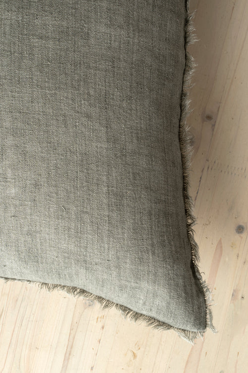 24x24 Lina Linen Pillow Warm Grey