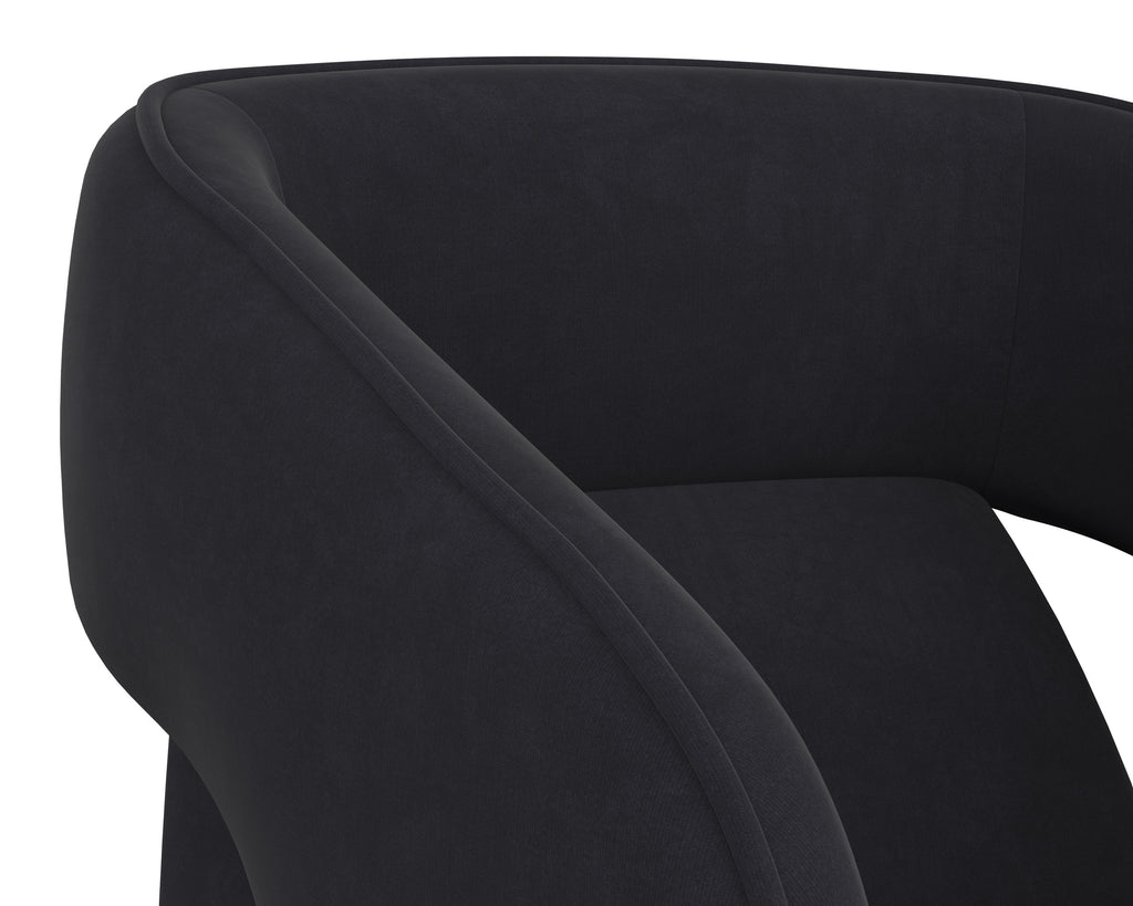 Kendrick Wheeled Dining Armchair - Abbington Black