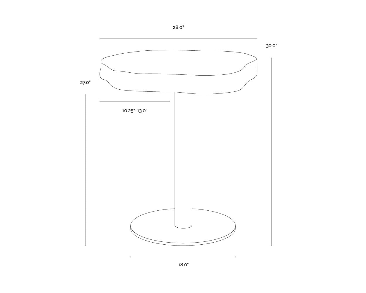 Delmont Bistro Table - 28"