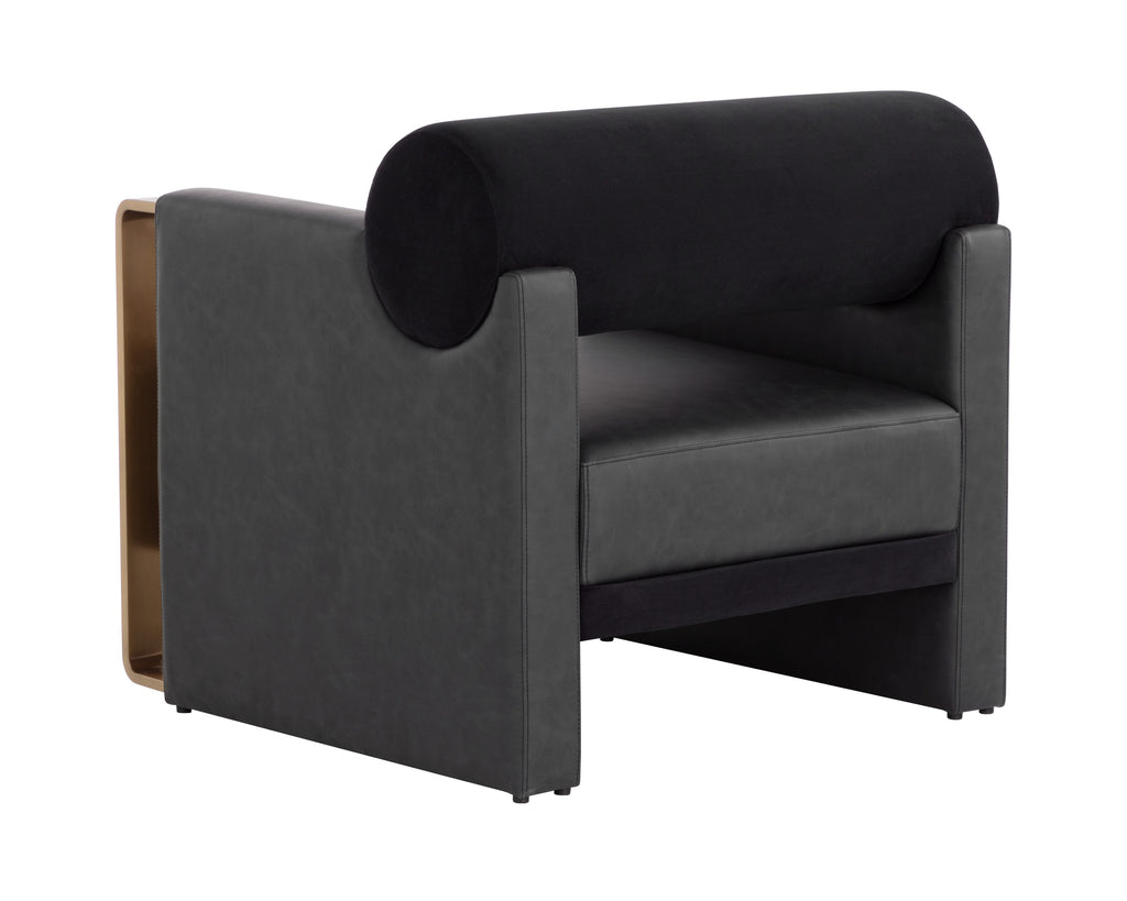 Edgar Lounge Chair - Bravo Black / Abbington Black