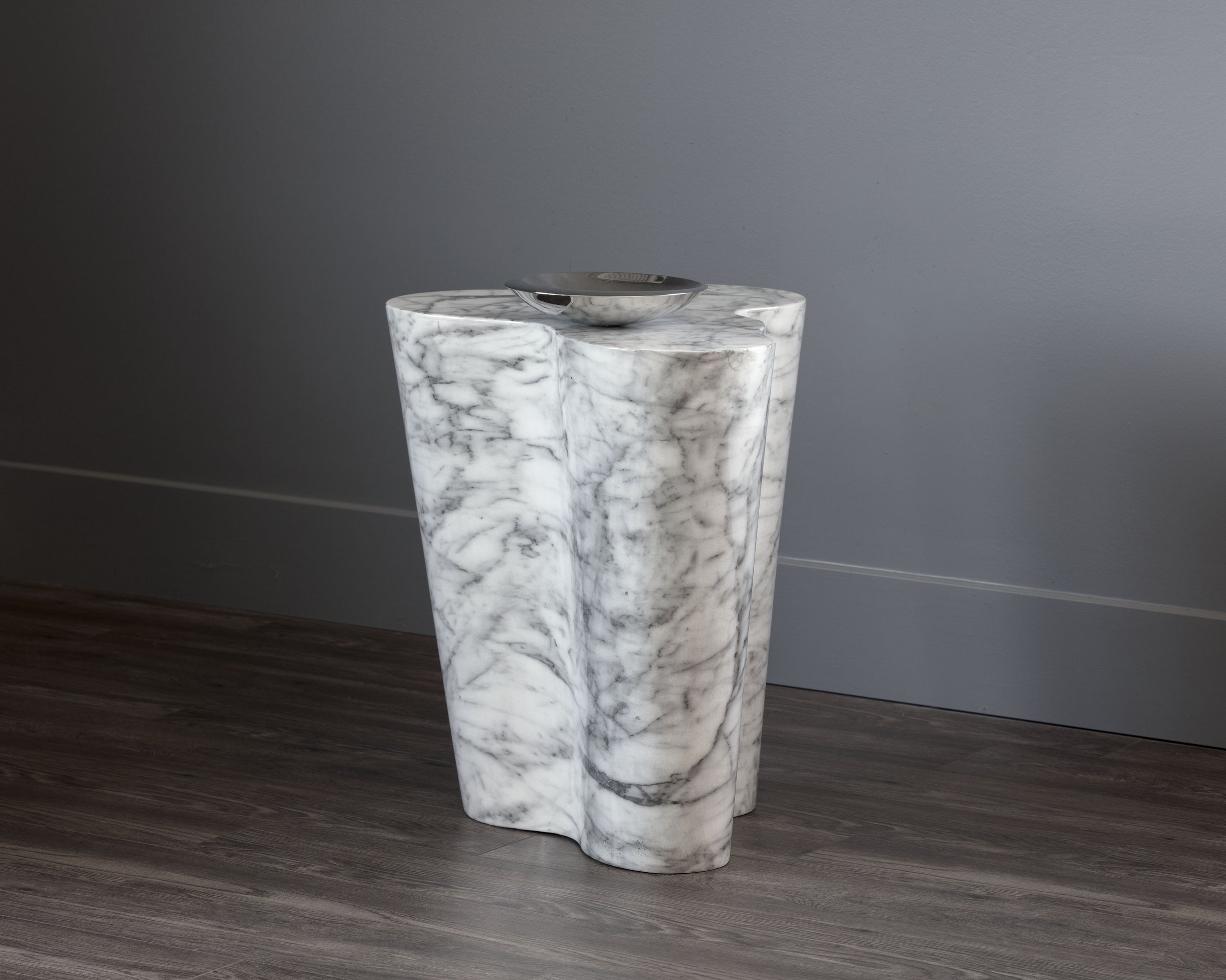 Ava Side Table - Large - Marble Look