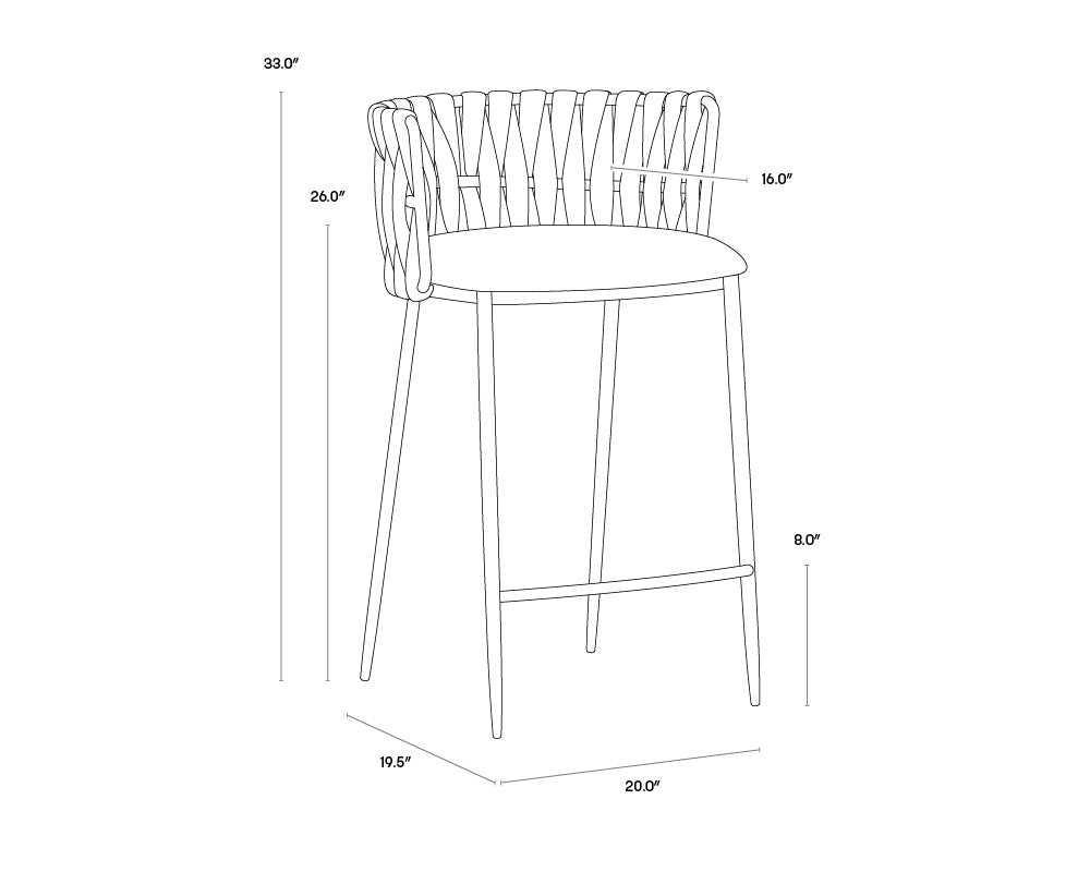 Sarai Counter Stool - Belfast Heather Grey