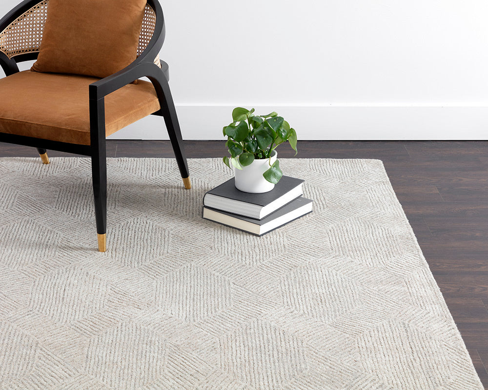 Calais Hand-Tufted Rug - Oatmeal / Grey - 8' X 10'