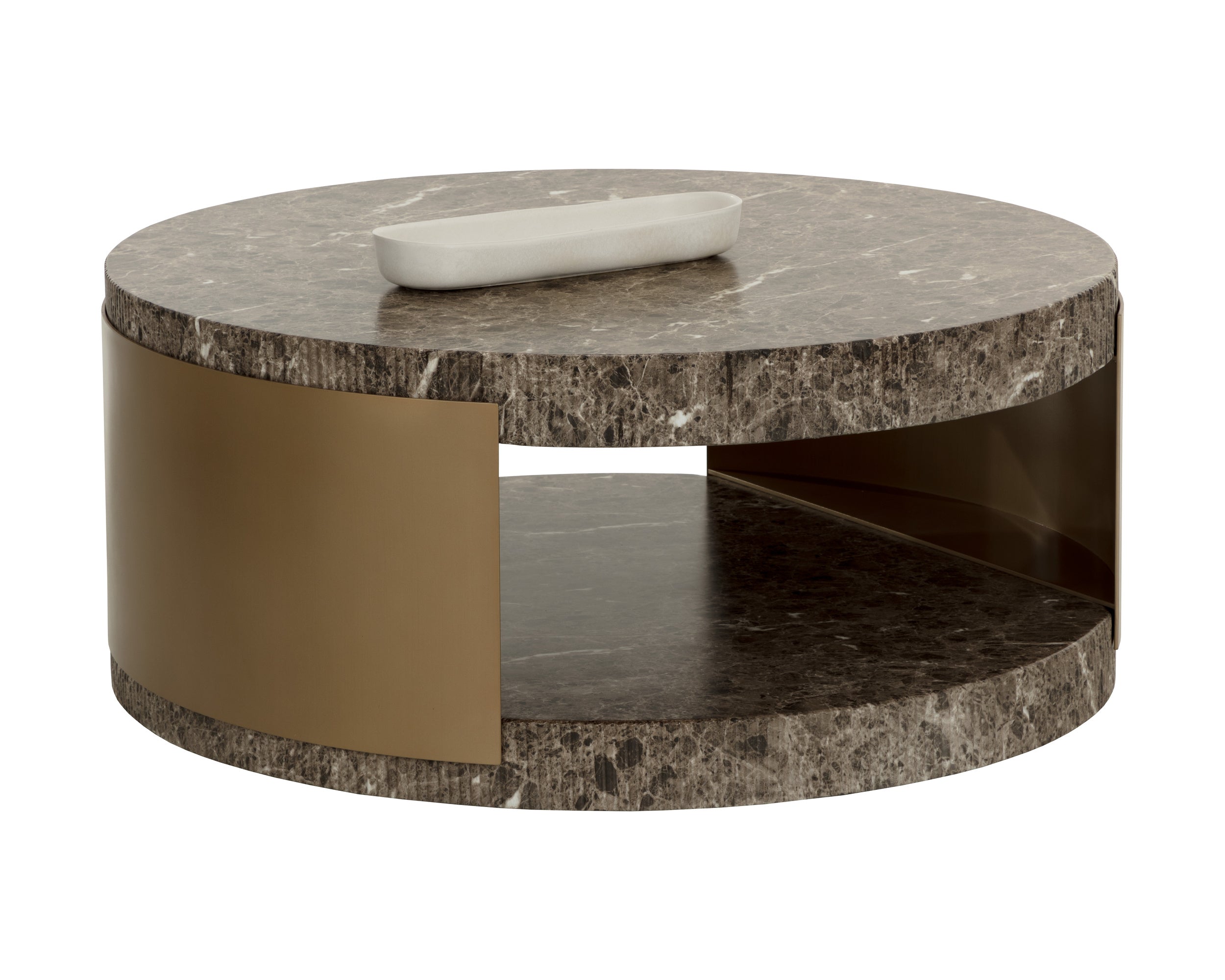 Cavette Coffee Table - Marble Look - Dark Emperador