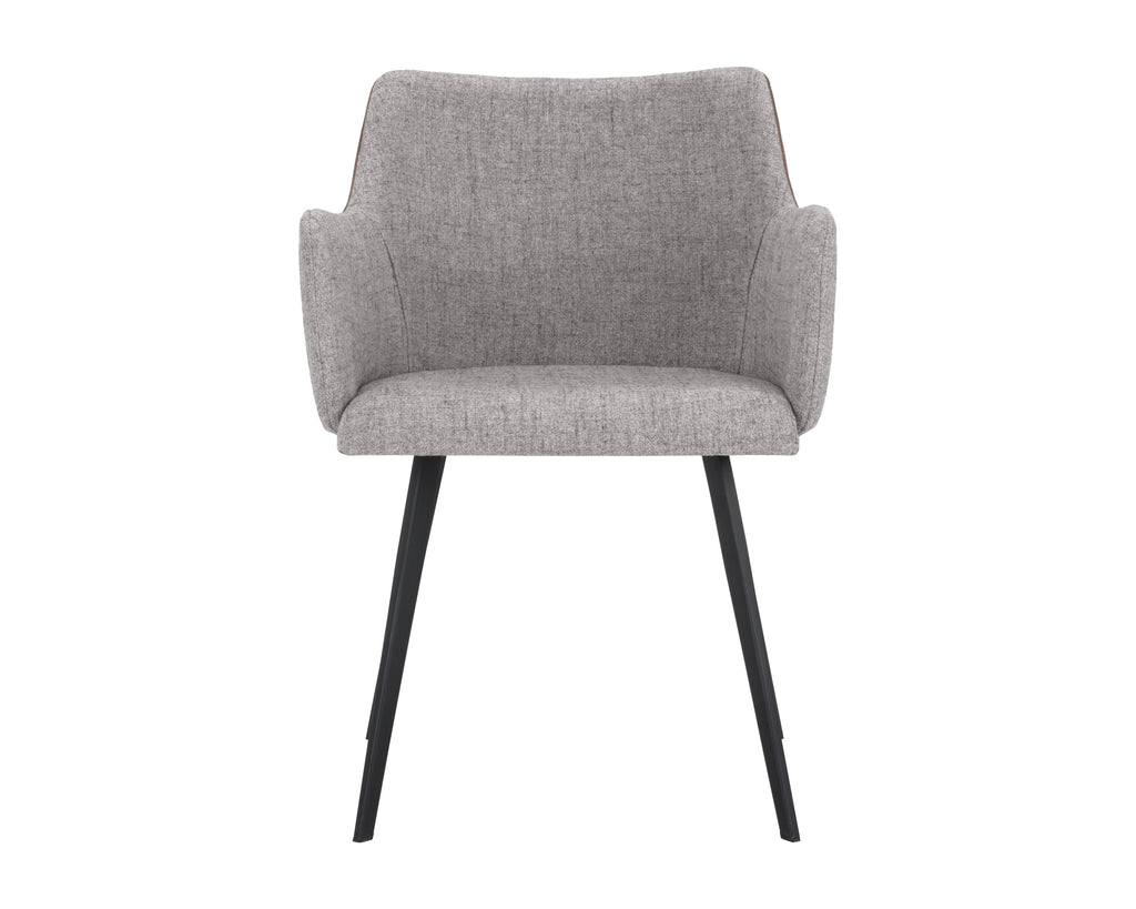Griffin Dining Armchair - November Grey / Bravo Cognac