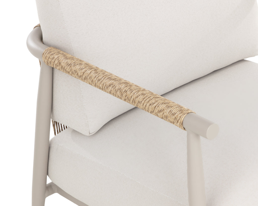 Muros Lounge Chair - Greige - Palazzo Cream