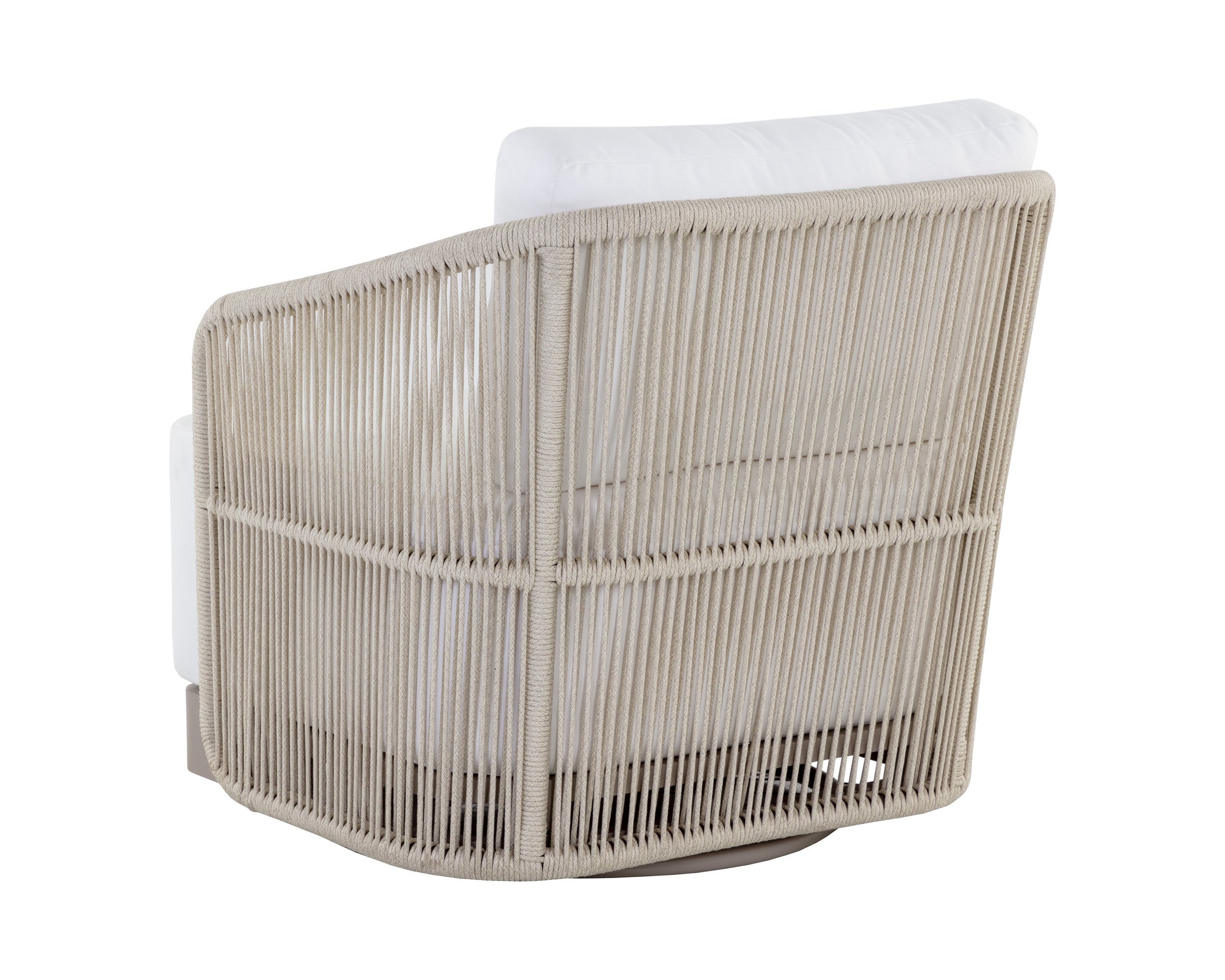 Allariz Swivel Armchair - Greige - Stinson White